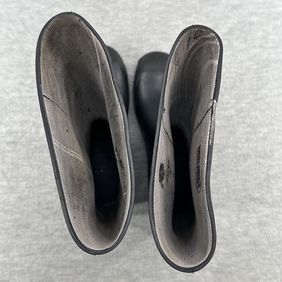 STEEL TOE - Rubber Boots Size 7 Fishing Hunting Black Waterproof MADE IN USA  B1 - Picture 9 of 12